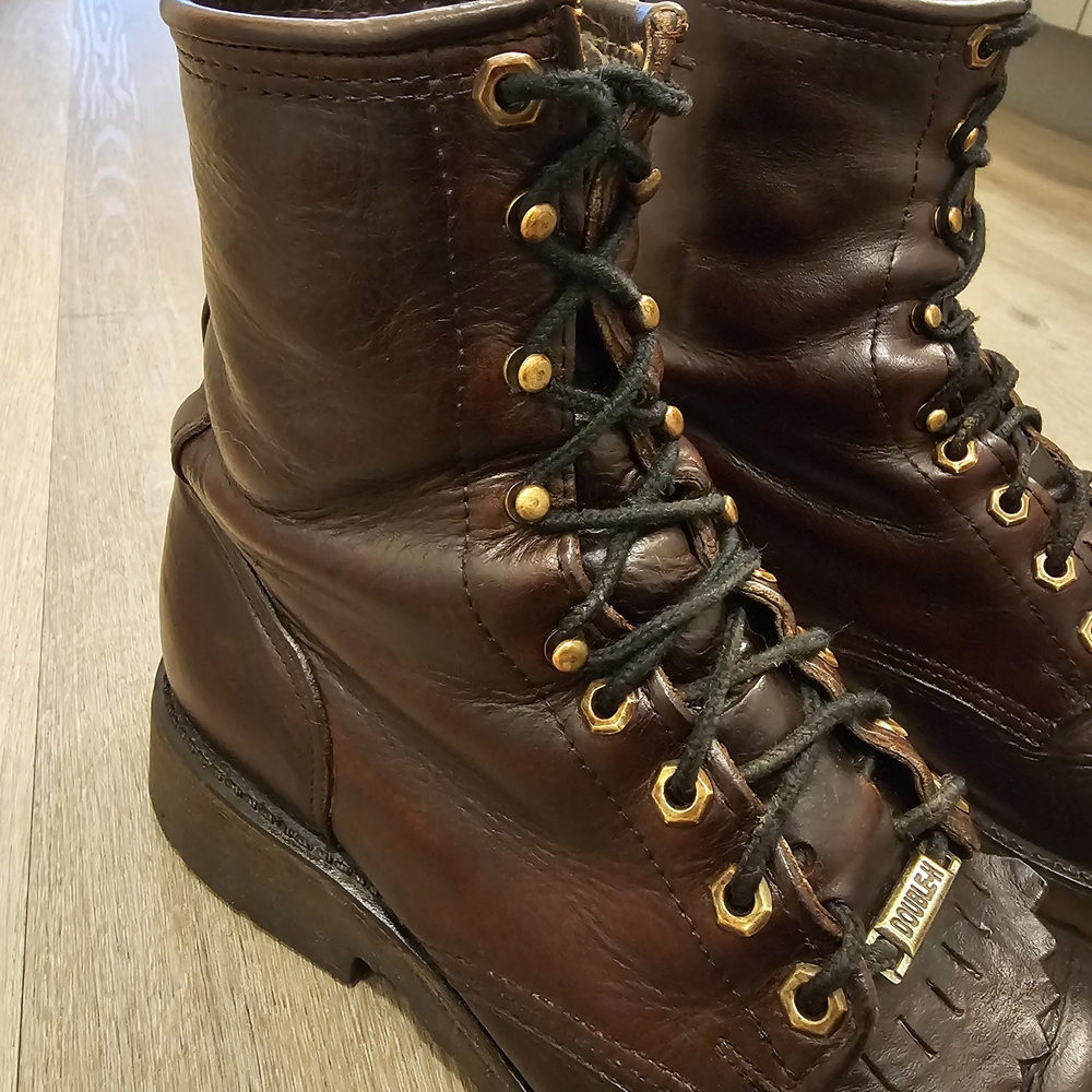 Double H Lacer Dark Brown Leather Boots - Picture 5 of 15